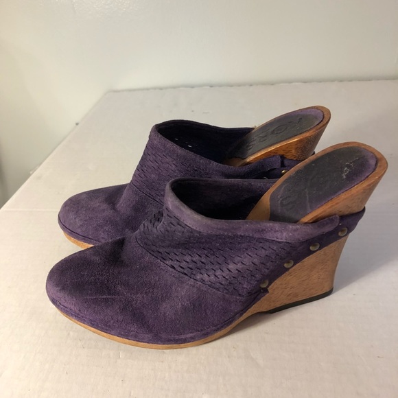 michael kors wedges purple